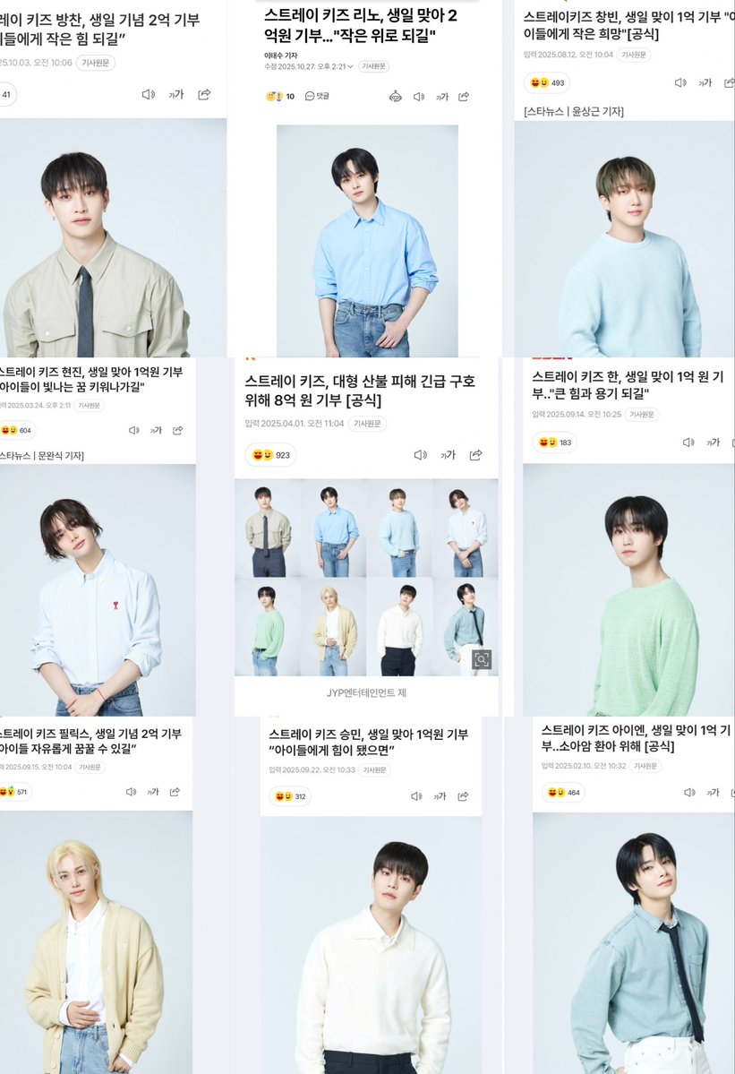 リノさん自身の誕生日に2億ウォンの寄付だそう🥹
2025年になってStrayKidsさん総額19億ウォン(1.9億円ほど)の寄付をしています👏🥹

額が(もちろん額もだけど)ってよりか、8人それぞれが、誕生日っていう自身の祝われるべき日に、世界中の誰かのために行動を起こせるのが素敵で、推してて誇りです🫶🏻
