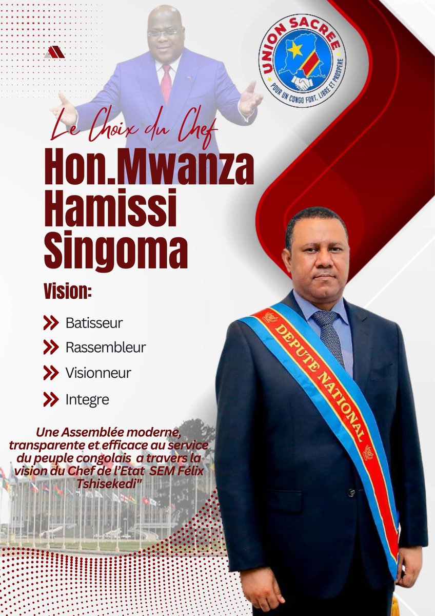 RamselErick's tweet photo. La loyauté et la compétence au service de la nation à travers la vision du chef de l'Etat
@DeniseNyakeru @StanysBujakera @Presidence_RDC @singoma_mwanza @SuminwaJudith @fatshi13_ @central_sage @Serge_Lukoo @kolongele @ProfesseurTony @TonykankuShiku7 https://t.co/kohjnm3bWt