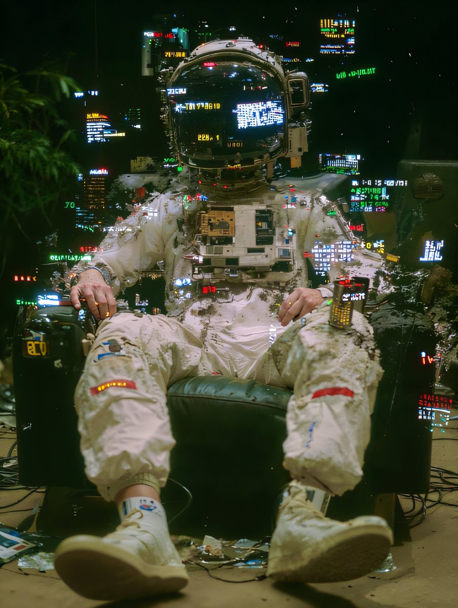 Agnes122001's tweet image. &quot;Is this astronaut ruling the city skyline?! #Agnes122001 #SpaceVibes&quot;