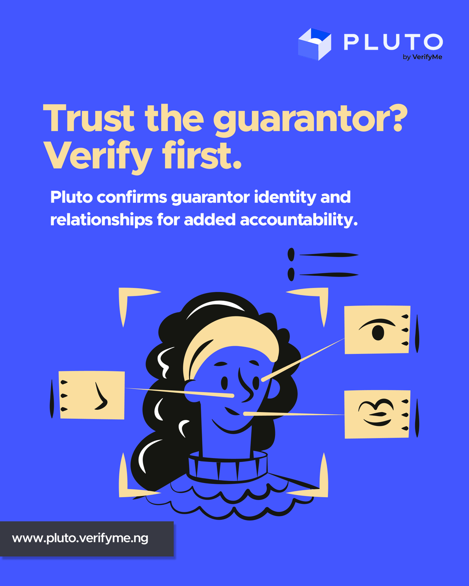 plutobyvmn's tweet photo. Protect your business and property. Pluto verifies guarantors so you can avoid false claims and ensure accountability.
#GuarantorCheck #PlutoVerification #SmartDecisions https://t.co/PSNOTcnVkq