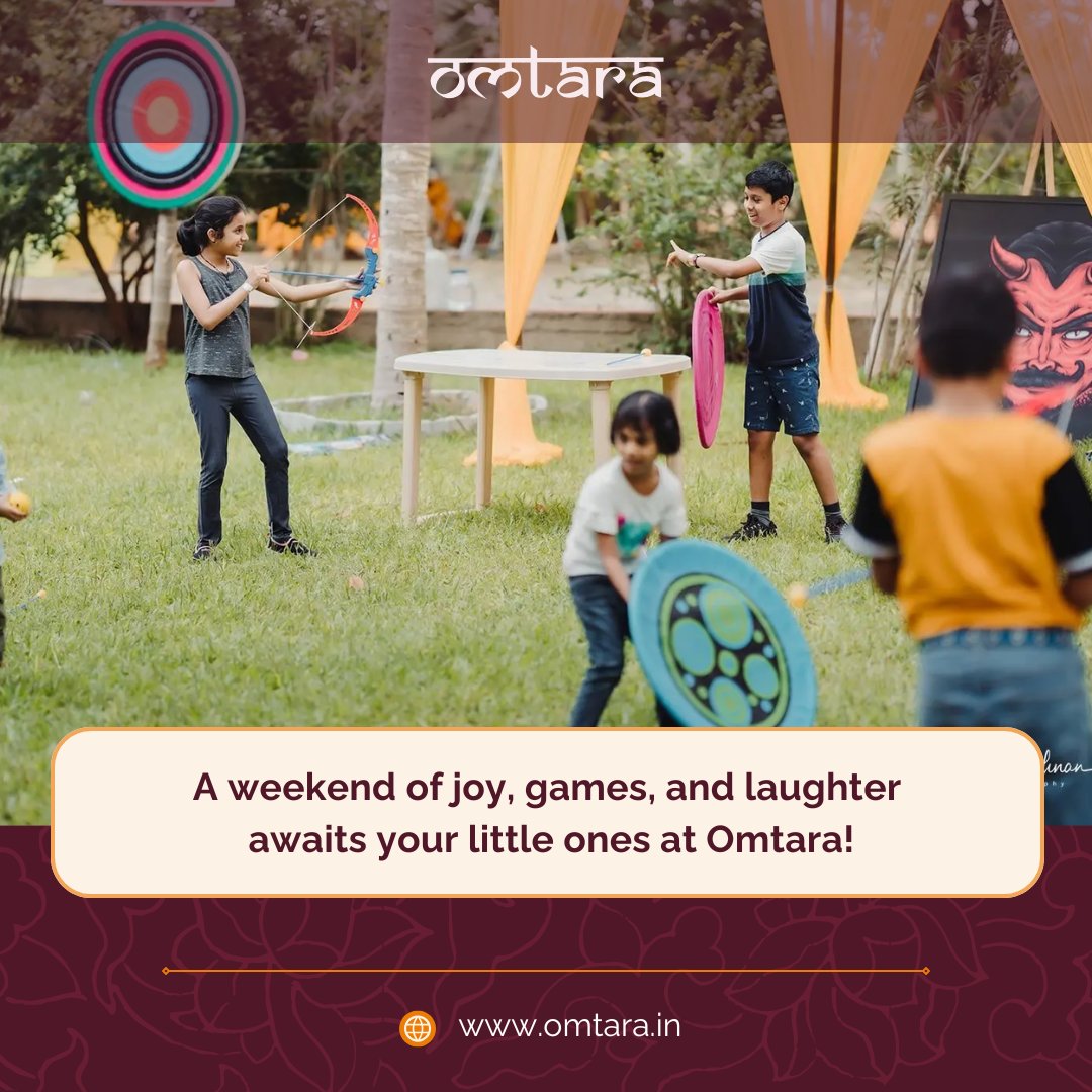 OmtaraKuteera's tweet image. Bring your kids for a fun-filled weekend at Omtara — where joy, creativity, and culture come alive! 🌸
Visit 👉 omtara.in
#FamilyWeekend #KidsAtOmtara #FunAndLearning