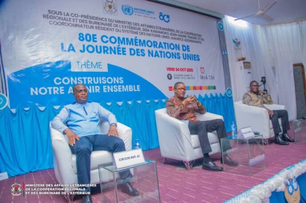 ESidwaya's tweet photo. #Burkina 80e anniversaire de la Journée des Nations unies : le Burkina appelle l’#ONU à engager des réformes justes et réalistes

Lire la suite:  https://t.co/OELBzhz0gX

 #Sidwaya https://t.co/KbjXQcRTGw
