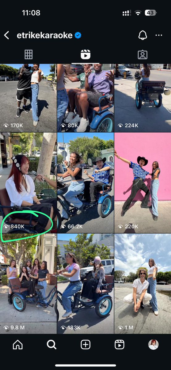 I just sang Chappell Roan’s "Good Luck, Babe!" on E-Trike Karaoke. 5 years as an indie artist, 17 songs out… this could be my first 1M milestone! Help me get there?
instagram.com/p/DM8Jc4ixcyg/