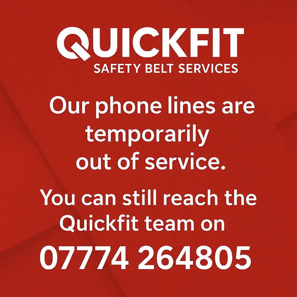 Quickfitsbs's tweet image. Our phone lines are still down.
Please repost