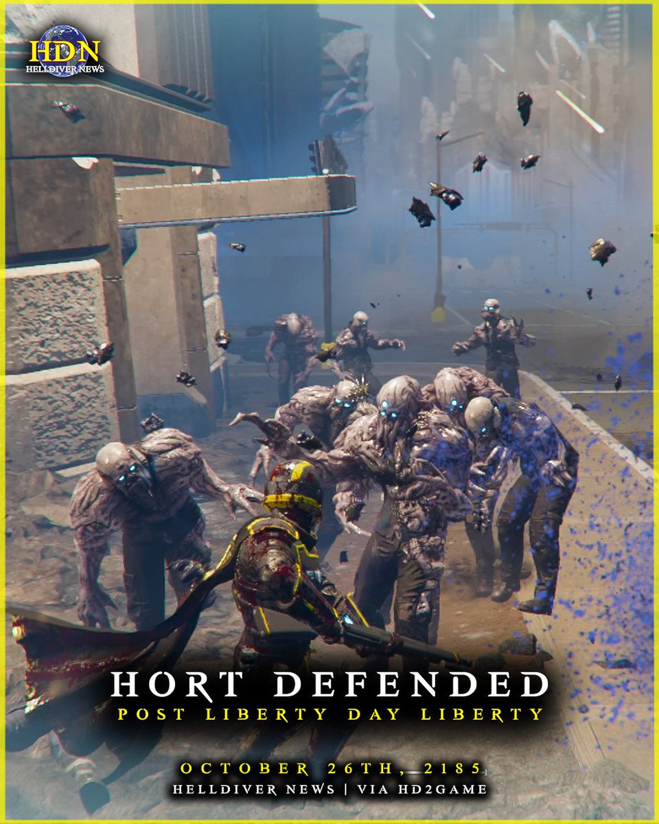 Liberators have freed Hort from the onslaught of Illuminate forces.

Throughout Liberty Day, many of our valiant and loyal Helldivers stood against the level 32 invasion and secured the safety of Hort Super Citizens.

#helldivers2