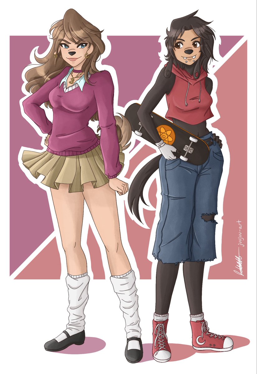 juujuu_art's tweet photo. My wife and I celebrated 11 years together this year! So here’s some fem!Maxley in honor of this sapphic occasion 🩷

#maxley #maxgoof #bradleyuppercrustiii #anextremelygoofymovie #aegm #illustration #sapphic https://t.co/AorROqh7kB