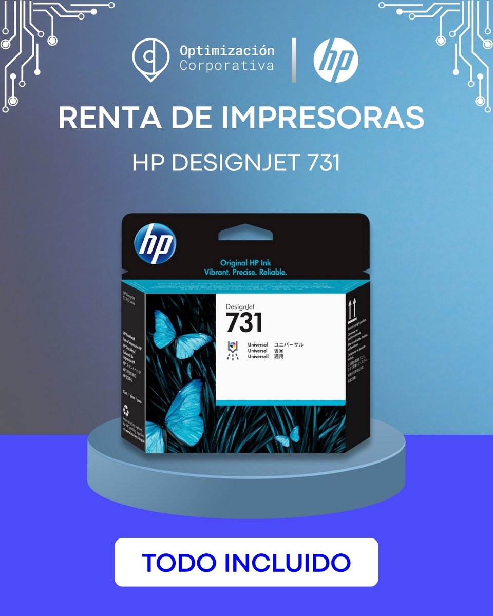 OPTIMIZACIONCO1's tweet image. 🖨️ El HP 731 es un cabezal de impresión (printhead) original para DesignJet: calidad, precisión y menos fallas.
¿Quieres evitar paros por consumibles?

#OptimizaciónCorporativa #HPDesignJet #ImpresiónProfesional