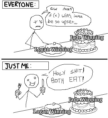 I mean, I'd prefer Jade winning in a story sort of sense, but I love both almost as equally and would be happy with either winning. They both deserve a win imo. 

Hope #DCtwt doesn't fry me for this let's see 😭