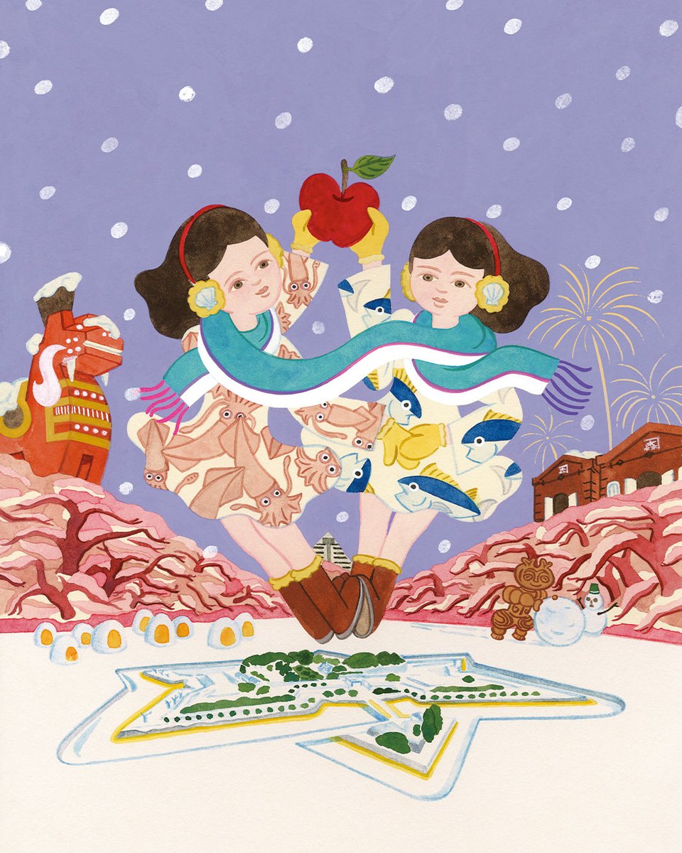 Sora_rubyred's tweet image. &quot;あおもり紀行特別版 : 青森県・函館観光キャンペーン ひと旅　ふた旅、めぐる旅 青森⇄函館&quot; 表紙
 
担当させていただいている&quot;あおもり紀行&quot; 特別版の表紙、中面を描きました。今回も首都圏や東北、北海道などJRの駅にておみかけの際はよろしくお願いします

cl: 青森県
cd: 野田武志
d: 小宮山大輔