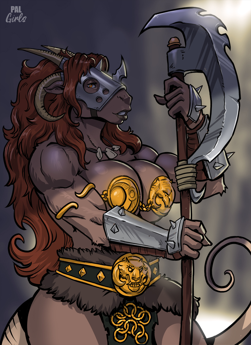 Chaos Beastgirl OC commission done for Patreon Kez'ral ;)