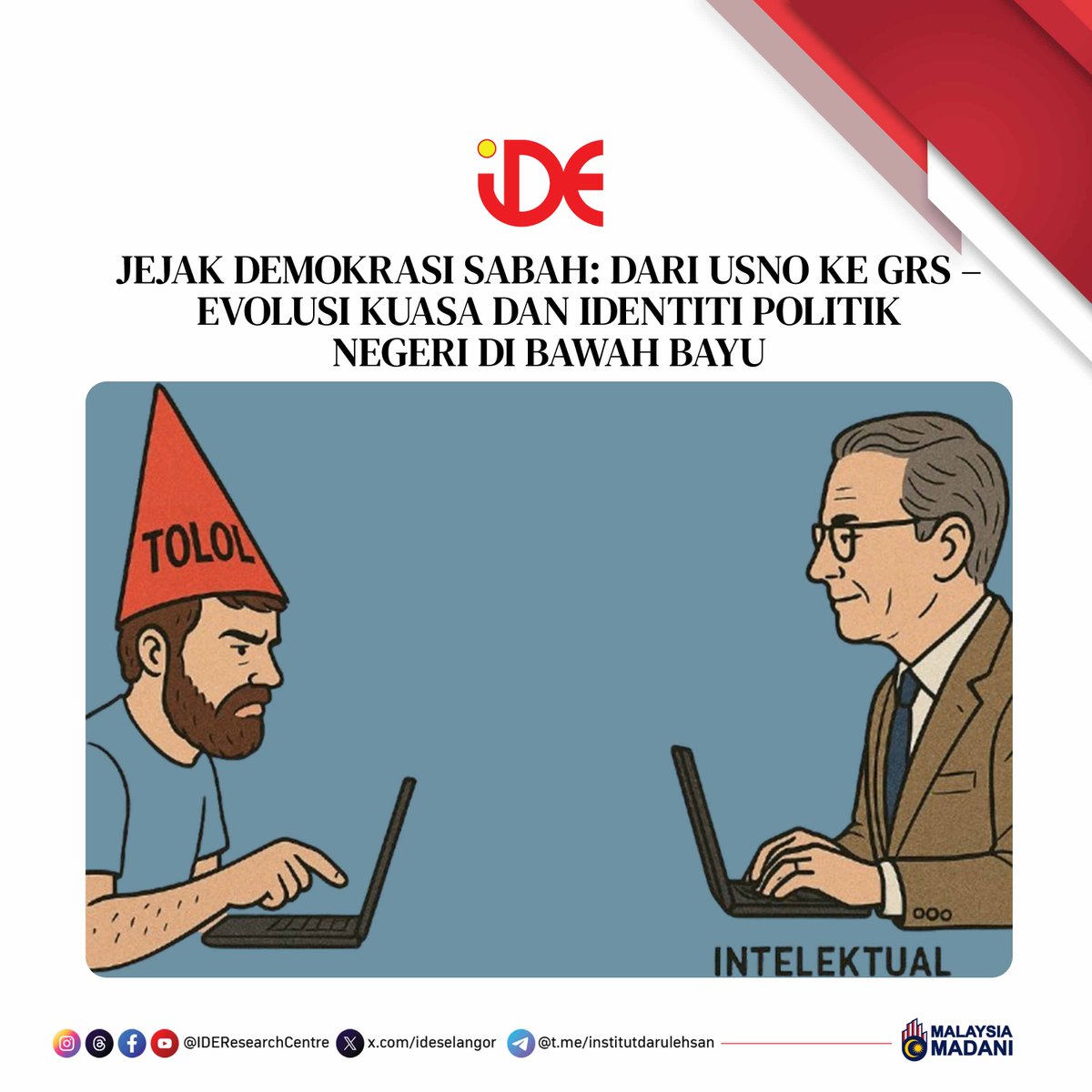 Sejarah demokrasi di Sabah adalah kisah panjang tentang perjuangan, percaturan kuasa, dan pencarian identiti politik sebuah negeri yang unik di bawah panji Malaysia. 

Artikel: iderc.my/jejak-demokras…

#MalaysiaMadani