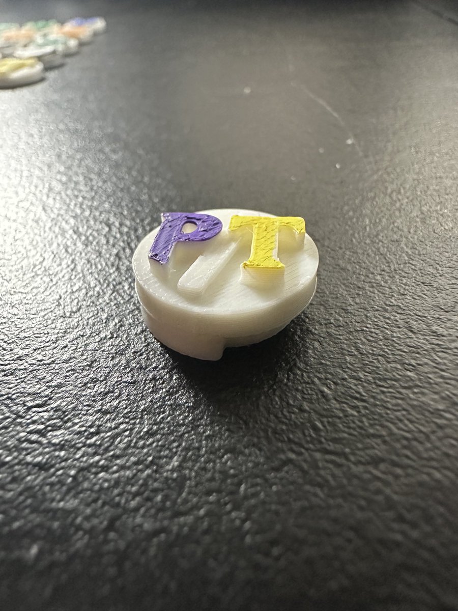 I printed these counters for Magic :3

I colored them too with some paint markers

Using these I can represent if a creature has any additional attributes or like in pics 2-4

+1/+1
-1/-1
+2/+1