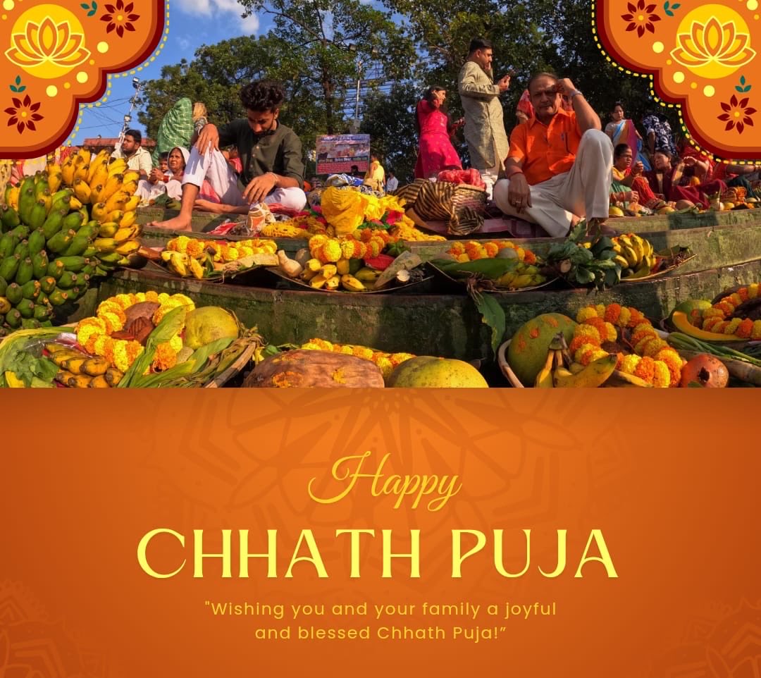 cmabipin's tweet photo. Aap Sabhi Ko Chaath Pooja ki Hardik Shubhkamnaayen . https://t.co/QwdpEUum0h
