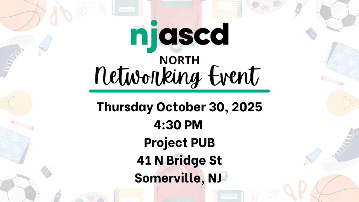 NJASCDNorth's tweet image. Join us for an afternoon of networking! All are welcome to attend!