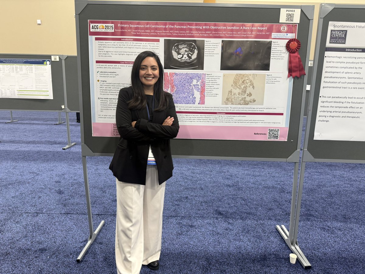 First #ACG2025 and already unforgettable! 🙌 Honored to receive the Outstanding Poster Presenter award at my first ACG meeting. Grateful to my mentors, and the inspiring GI community for making this possible! 💙 <a href="/AmCollegeGastro/">ACG</a> <a href="/ttuhscmed/">TTUHSC School of Medicine</a> <a href="/WomenInGI/">WomenInGastroenterology</a> <a href="/LatinasInMed/">#LatinasInMedicine</a> 🇵🇪