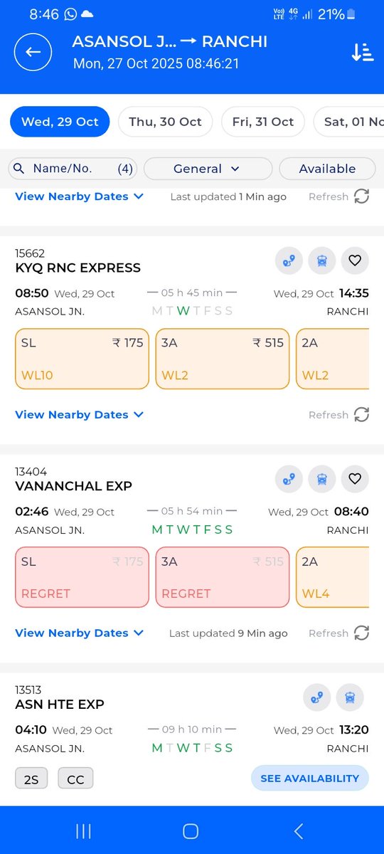 devacaresu's tweet image. Why the price for tatakal quota for Vananchal Express 3A(say) is 2x!!
Can you do me the breakdown.
@RailwaySeva @ministry