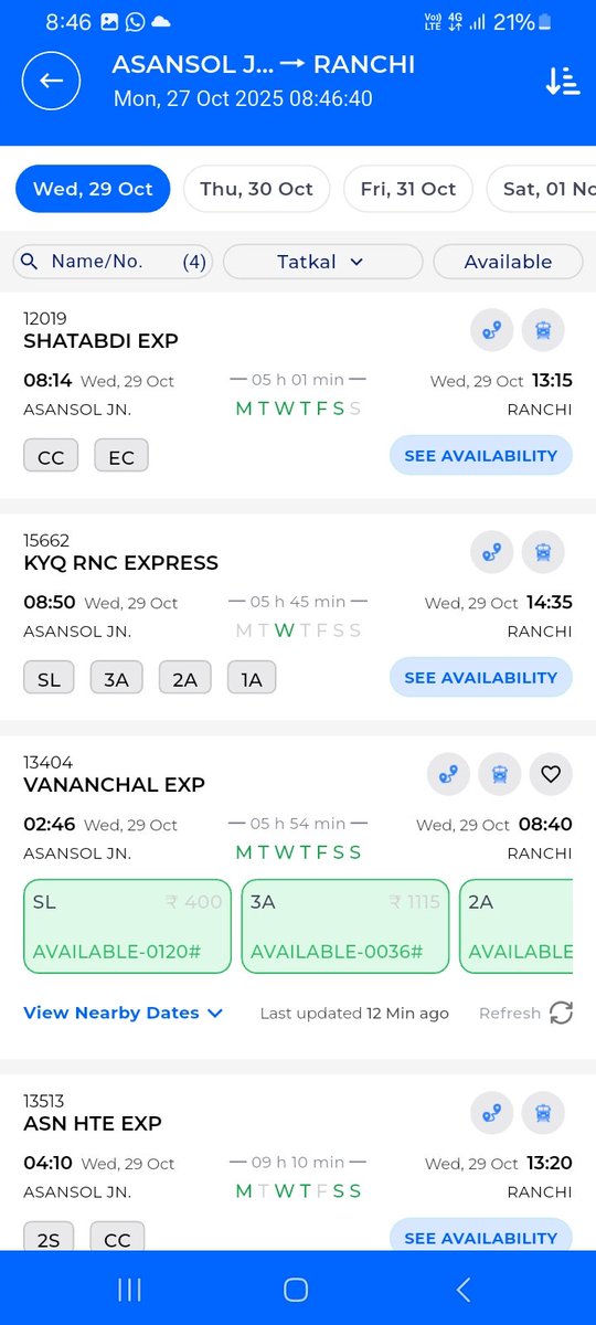 devacaresu's tweet image. Why the price for tatakal quota for Vananchal Express 3A(say) is 2x!!
Can you do me the breakdown.
@RailwaySeva @ministry