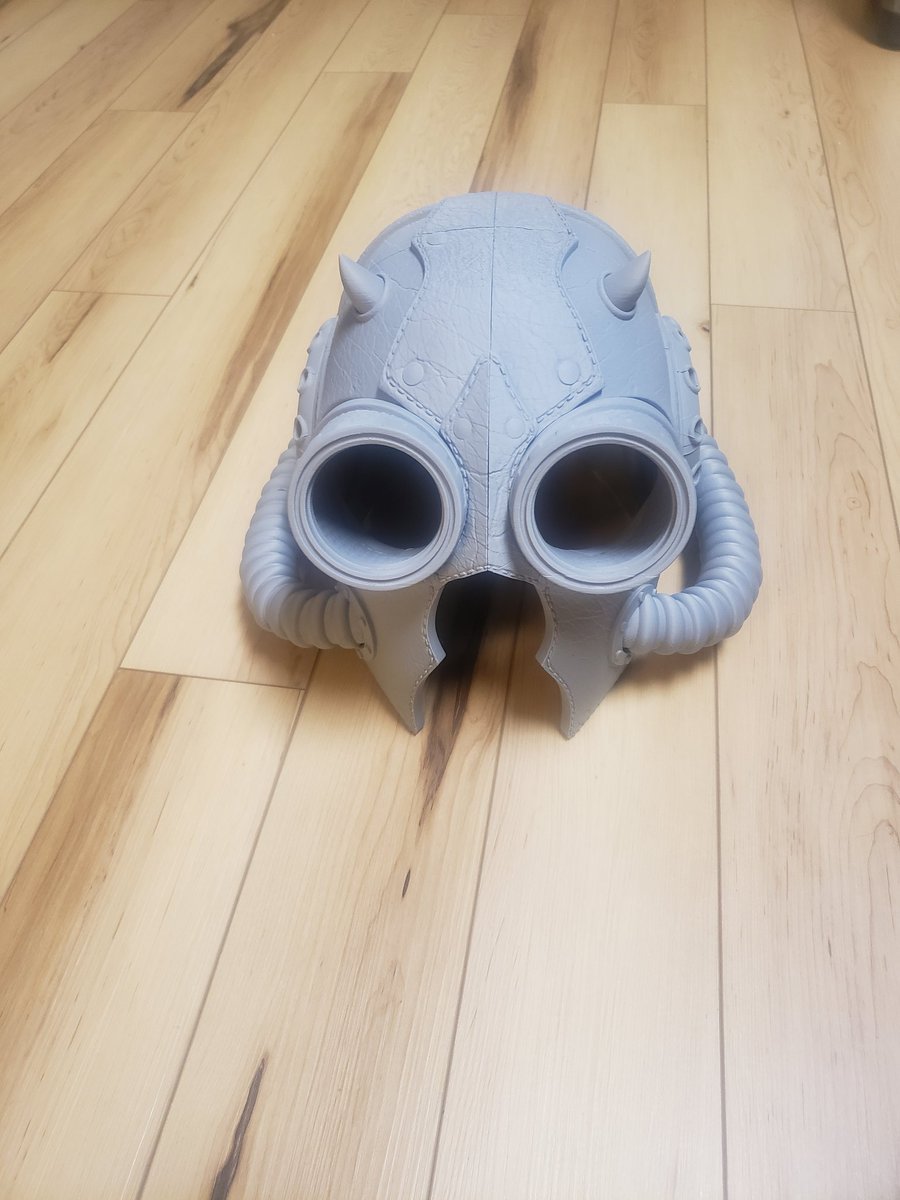 myMTthoughts's tweet image. youngest just finished gluing the helmet he 3d printed for a friends halloween costume.
