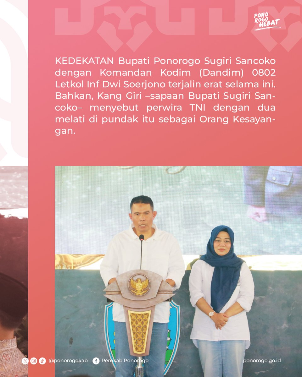PonorogoKab's tweet image. “Selamat datang Pak Farauk, selamat bertugas. Semua yang ada di sini adalah keluarga panjenengan. Mari kita lakukan yang terbaik bersama-sama demi rakyat,” kata Kang Giri.

Selengkapnya: ponorogo.go.id/2025/10/27/dan…

#ponorogoHEBAT #ponorogokab #kodim #tni #dandim