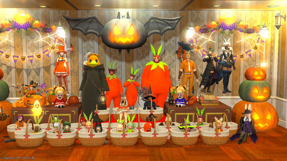 Cheddar_ff14's tweet photo. 初めてイベントの運営側として参加させていただいきました♪
ほぼ丸一日という長い時間、お付き合いいただきありがとうございました💕
準備期間を含めた約１ヶ月半…
とても素敵な思い出になりました✨
 #ハッピーキャロウィン https://t.co/edhuJn1JIX