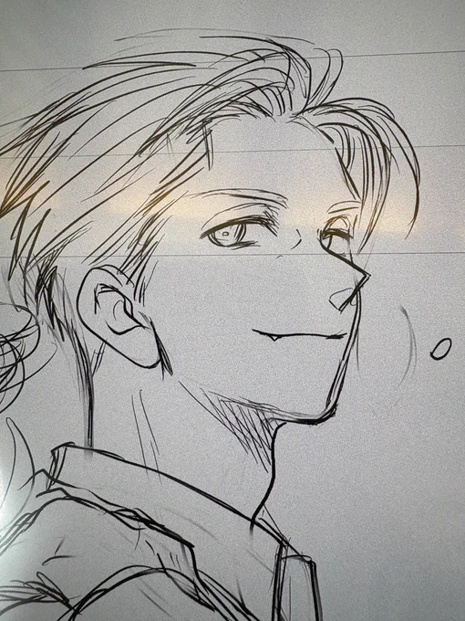 今日は昨日より社長がいい感じに描ける! 