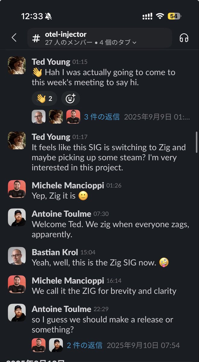 B_Sardine's tweet image. Zig SIG
 #o11yconjp #o11yconjp_c