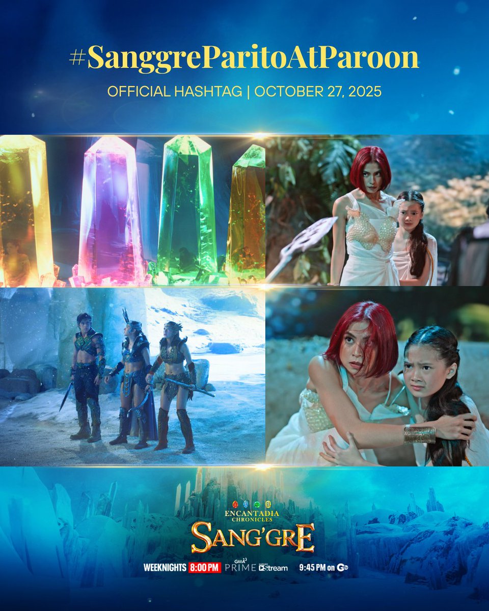 Mula sa Mine-a-ve hanggang sa Devas, patuloy na hinahanap ng mga Sang'gre ang tamang landas! 👀 

Official hashtag: #SanggreParitoAtParoon

#Sanggre | 8:00 PM sa GMA Prime at Kapuso Stream, 9:45 PM sa GTV