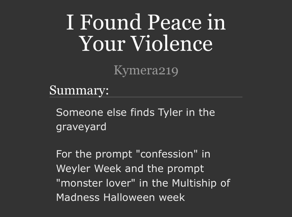 Kymera219's tweet photo. My piece for Day 2 of #weylerweek and Day 1 of #MoMHalloween 

https://t.co/GEMdHzsdkG via @ao3org https://t.co/QwxM9hGfcE
