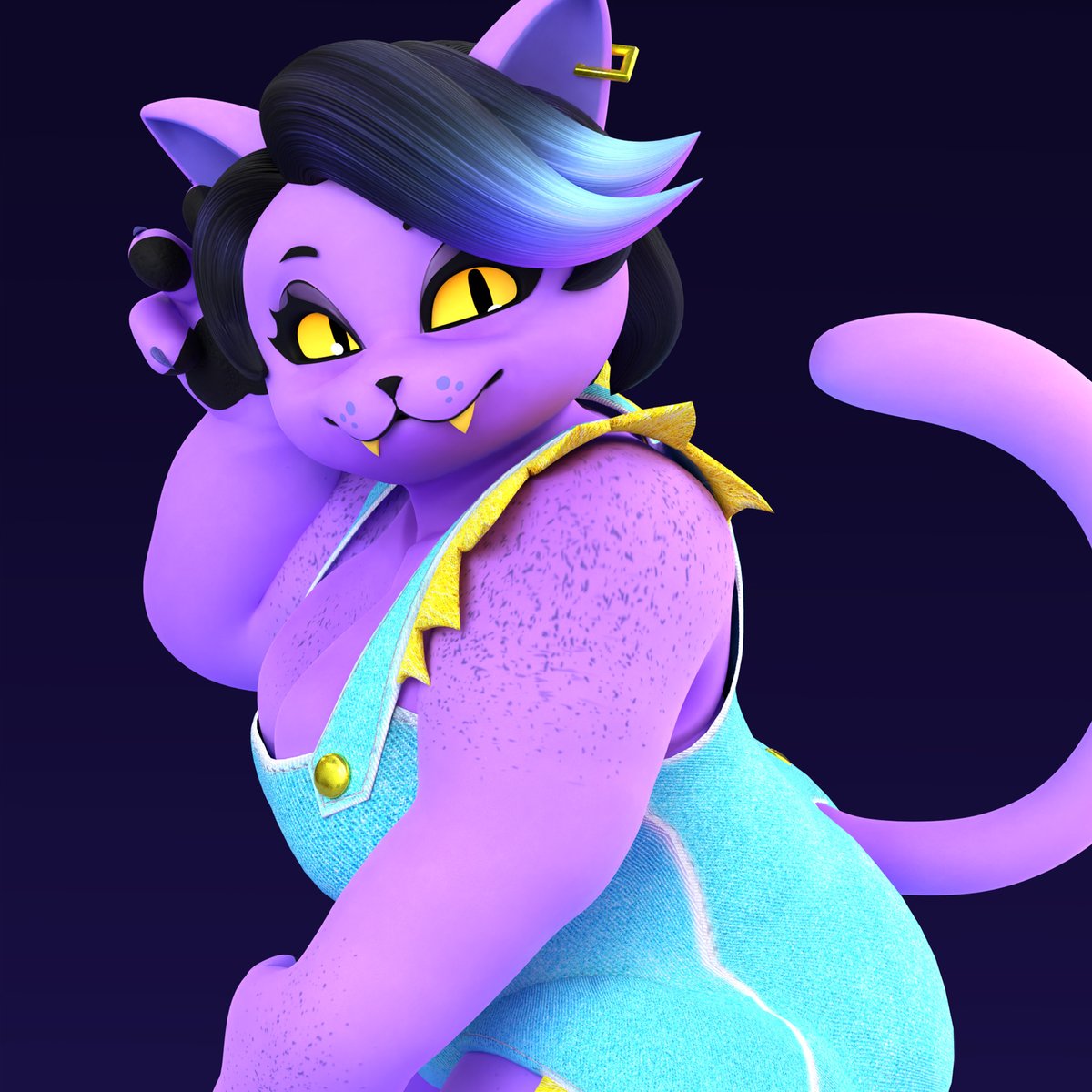 Tried to do this pose but blender is hard

what the hell is compositing and nodes and bones

model by <a href="/VioletV0ids/">Cosmic</a> !!!