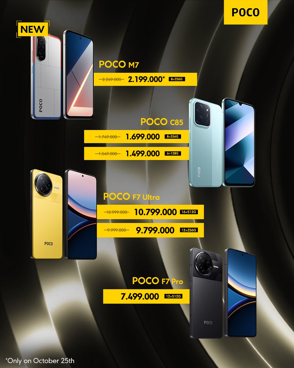 POCO_ID's tweet image. Payday dateng, saatnya upgrade device lo biar makin #MAXIMUM 🔥

Langsung check promo spesial di e-commerce, jangan tunggu lama-lama, buruan checkout sekarang sebelum kehabisan😎

#POCONyaBeraksi