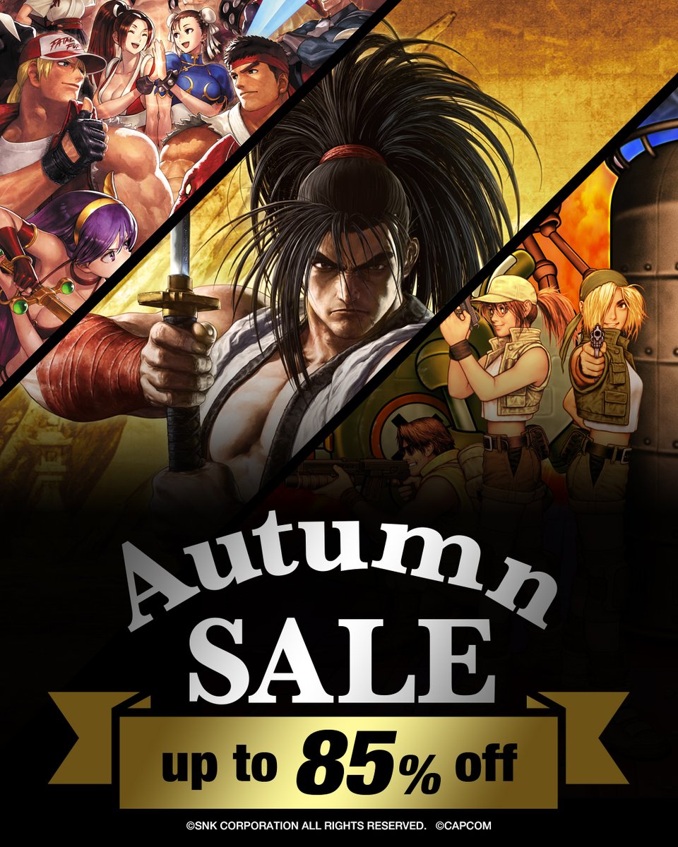 🍁🍁 Autumn Sale Now On! 🍁🍁

Popular titles like SAMURAI SHODOWN, METAL SLUG 3, and SVC CHAOS are up to 85% off‼️

🛍️ Other popular titles are also on sale! 🎉

⚠️ Nintendo Switch versions are not included in the sale for some countries.