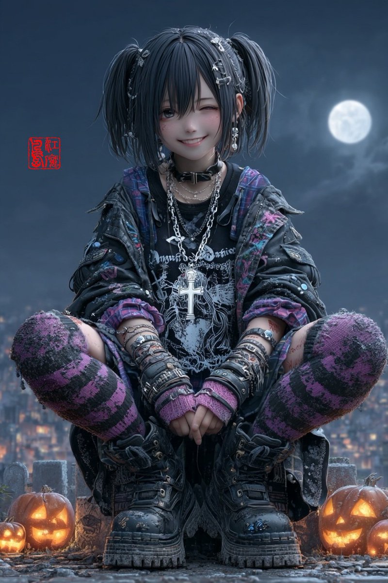 お迎え決まりました カスタムアイシードール❁︎フェイスピアス❁︎闇系 エマ島としこ@AIart大喜利ちゃん on X