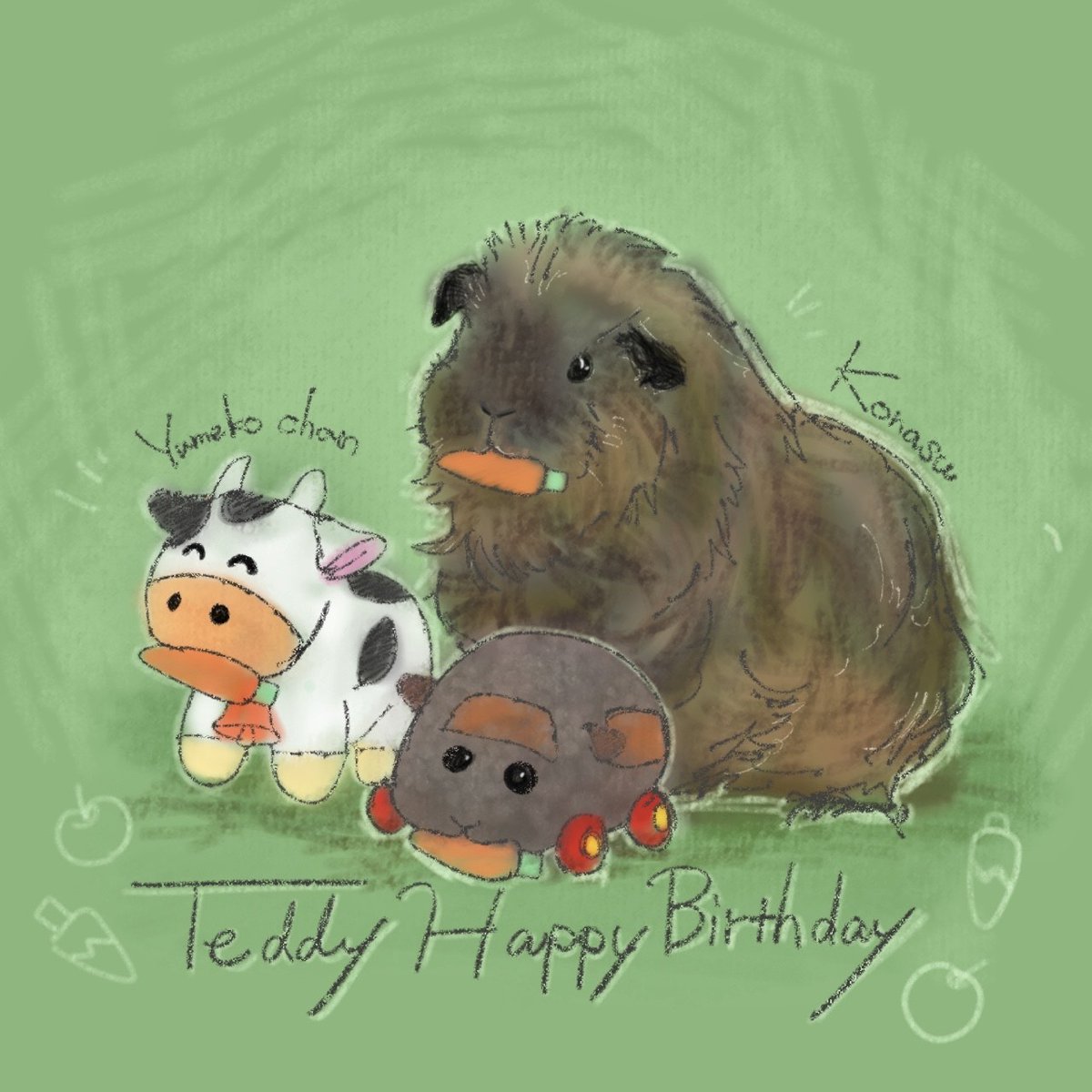 ハッピーバースデートゥ～ユ～🎂

ゆめぼくスタッフさんからも
テディちゃんへお誕生日のプレゼント🎁
とっても素敵なイラストを描いてもらったの～っ🐮✨

たのしい一日にしようね～なのっ

#PUIPUIモルカー #成田ゆめ牧場 #モルカーコラボ #モルカー #テディ誕生日
#PUIPUIBIRTHDAY