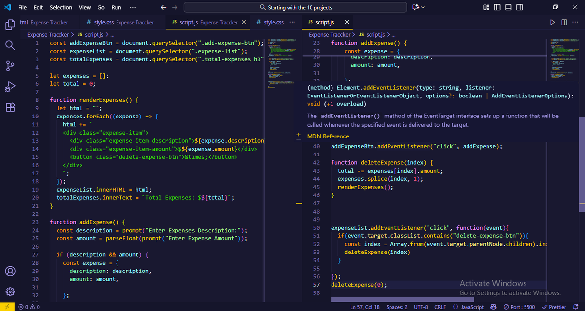 eimmiit's tweet image. Trying to create an "expense tracker",... 
No bug,..  oo
But my code not working,....
Any help,...😒😒😒
#EimmiitOnTheWeb #EimmiitCanCode #javascriptlearning