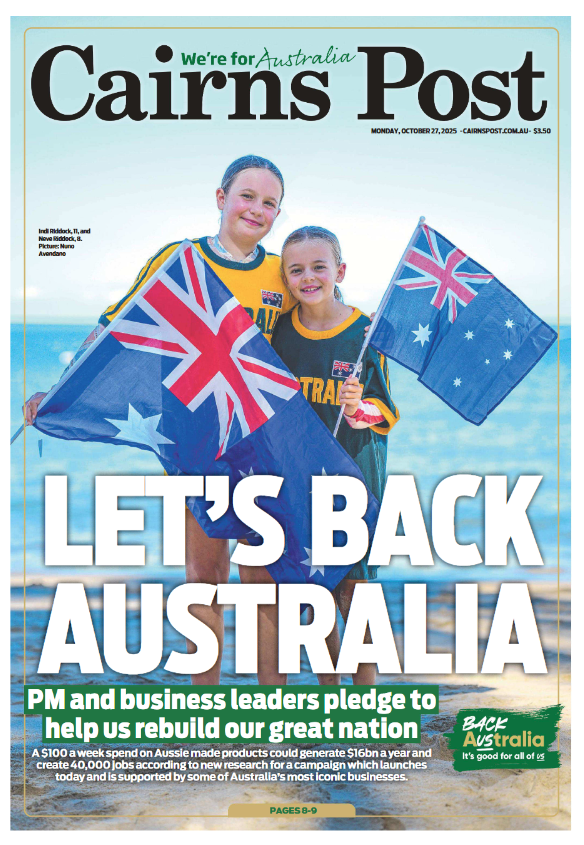 Sian_Emily's tweet photo. INSIDE TODAY: A $100 a week spend on Aussie made products could generate $16bn a year and create 40,000 jobs, according to research for a campaign which launches today and is supported by some of Australia's most iconic businesses. Read the paper online: https://t.co/UaDePiWwhL https://t.co/QqhUyq9ts9
