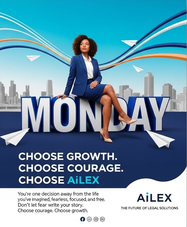 AiLex145495's tweet photo. A blessed Monday to you all. Lets choose courage, choose growth, and but most of all choose AiLEX for your legal AI literacy and trainings.
#Legaltech #Literacy #AI #Legal #Growth #AiLEX #Courage https://t.co/Q6ofWBzT2h