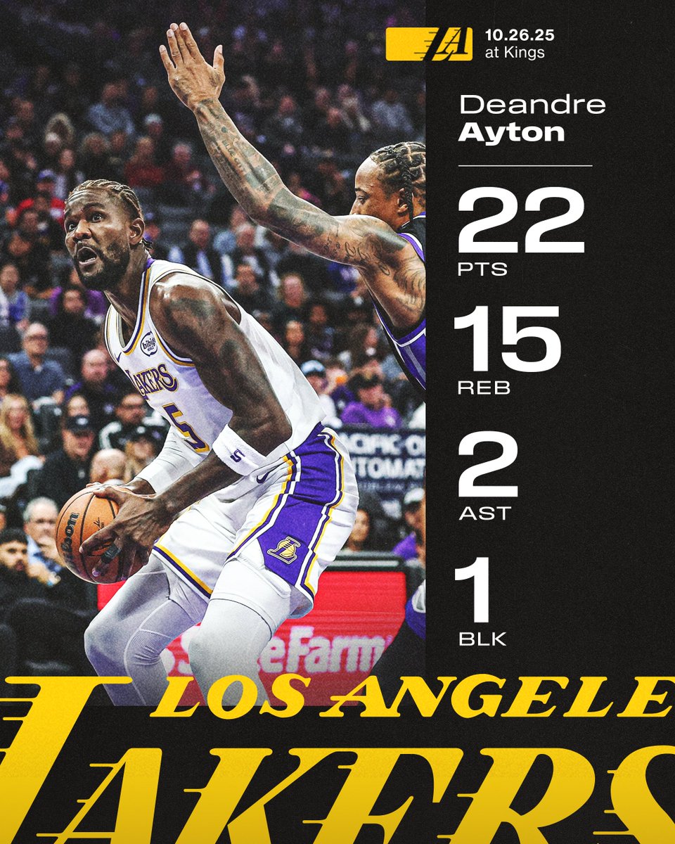 First double-double as a #Laker for DA. #LakeShow