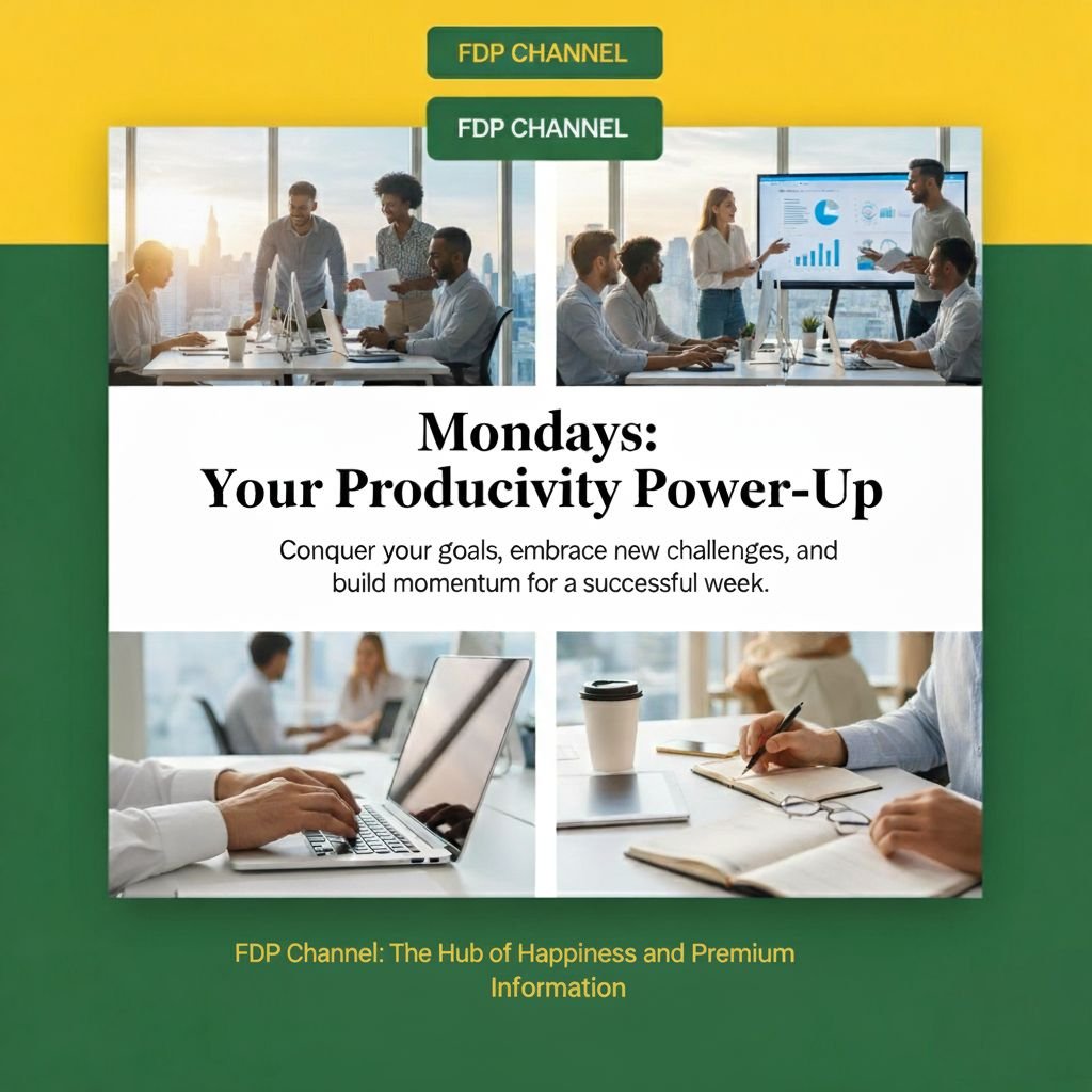 FDPChannel_'s tweet image. Fuel your week with focus and ambition! At FDP Channel, we believe a productive Monday sets the tone for happiness all week long. #MondayProductivity #SuccessAndHappiness #FDPChannel #MondayMotivation