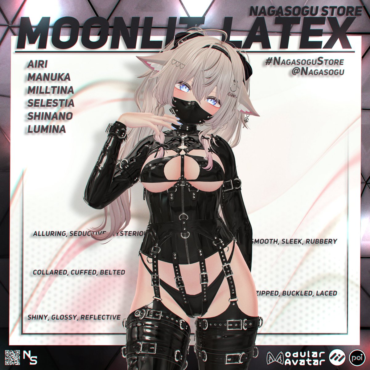🌙 Moonlit Latex Corset 🌙 「ムーンリット・ラテックス・コルセット」- released 🎉🎉🎉

nagasogu.booth.pm/items/7586695

#NagasoguStore #VRChat #booth_pm