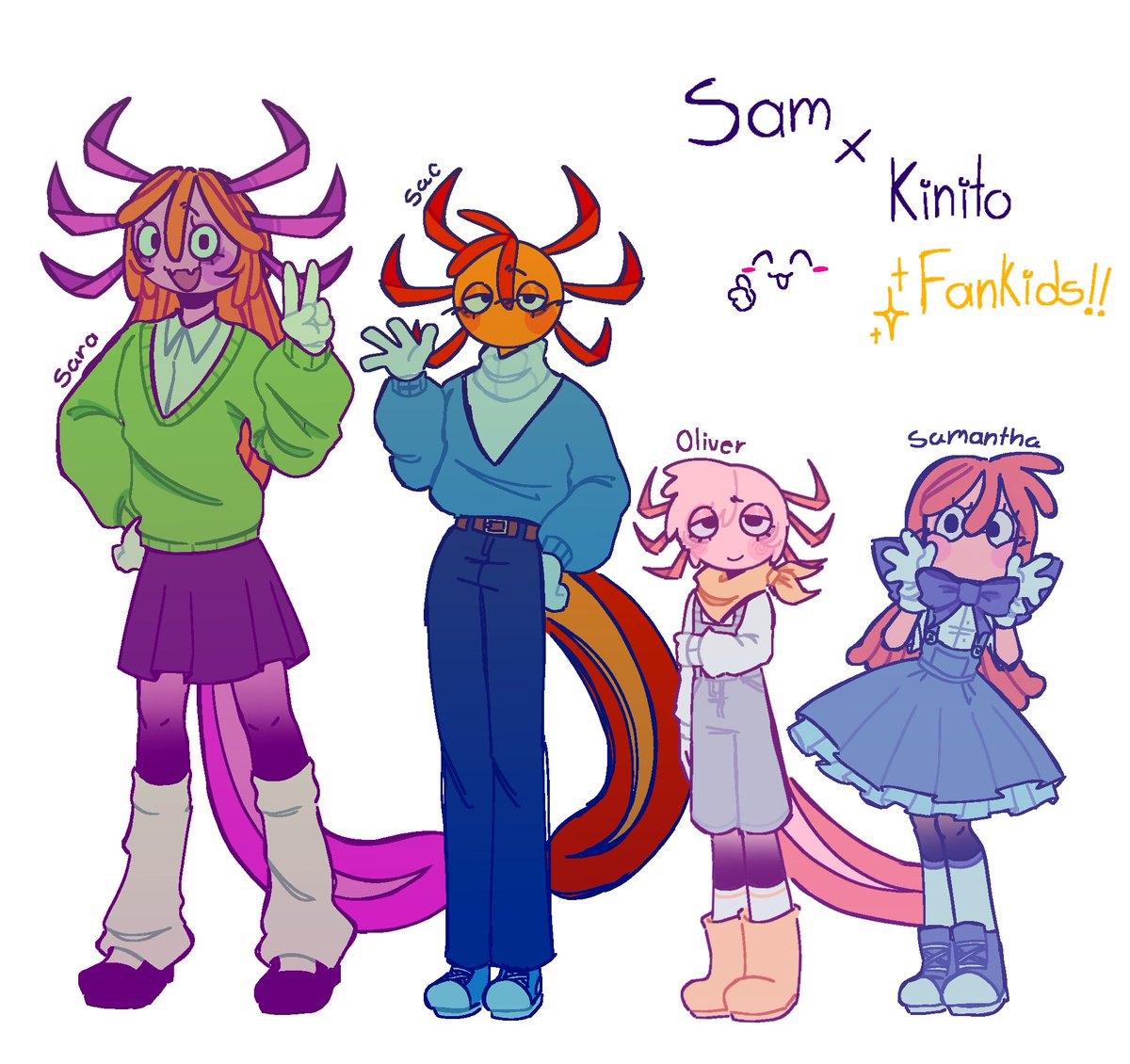 Saminitofan's tweet photo. My beautiful Samnito fankids!! :3 (it's been a while since I made this drawing hehe) #kinito https://t.co/GulHm49snX