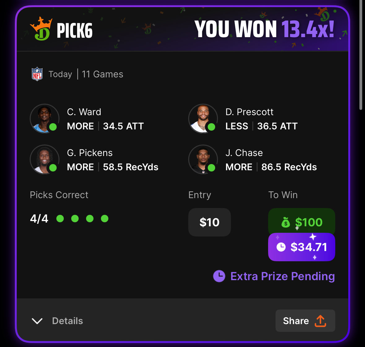 OuterrWorld's tweet image. I love @Pick6 🥹