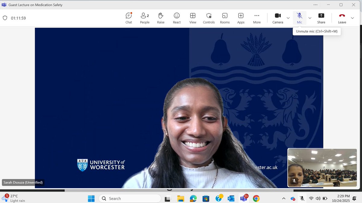 Dept of Medical Surgical Nsg <a href="/ManipalMcon/">MCON_Manipal</a> <a href="/MAHE_Manipal/">Manipal Academy of Higher Education</a> hosted Ms Sarah Dsouza, Alumnus, 2014–18; Lecturer, Univ. of Worcester, UK for a session on Medication Safety 
💊Focus: Error prevention, 5 Rights, teamwork &amp; simulation
 📚Benefited 148 BSc Nsg students
 🌍Linked -SDG 3 &amp; 4