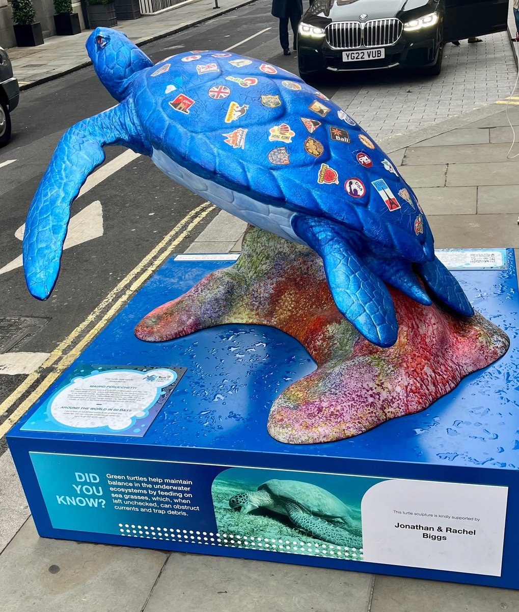 TaraWardBooks's tweet image. Thank you for playing along with my #SundayQuiz! The answer is this rather gorgeous #Turtle, part of a series of beautiful statues around London this year, to raise awareness of endangered species. I loved spotting them as I was out and about in this city that I love ...