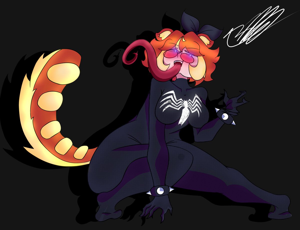 Momo Venom por qué se acerca halloween 🎃 
<a href="/momoconpan/">Momo 🌸🍡</a> #panecitoart #kinzoArt