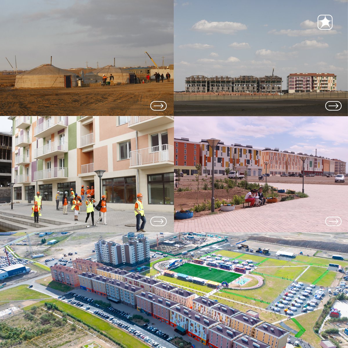 Ухаа худагийн нийгмийн дэд бүтцүүдийн нэг хэсэг уурхайчдын “Цэций” хорооллын бүтээн босголтын түүхэн зургуудаас хүргэж байна.…📸🏡 

Өдгөө “Цэций” орон сууцны хороололд 650 орчим өрх амьдарч байгаа бол дараагийн ээлж болох “Цэций хороолол 2А” төслийн эхний 150 айлын орон сууц