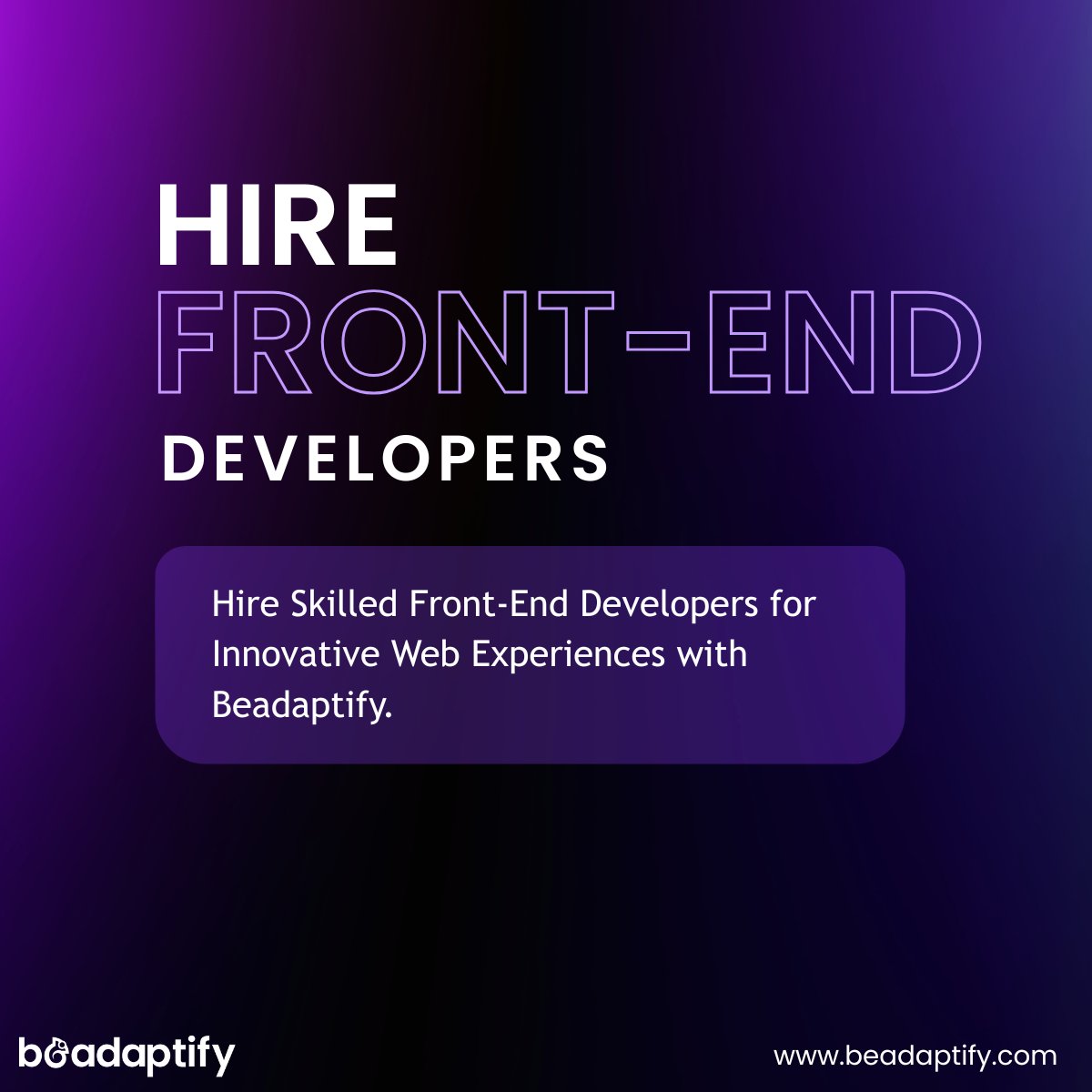 beadaptify's tweet image. Looking to Level Up Your Digital Experience?
Hire expert #FrontEndDevelopers from @beadaptify to build fast, scalable & visually stunning web apps. Our developers turn ideas into interactive experiences that convert.
Learn more: shorturl.at/adoVa
 
#webdesign #hire