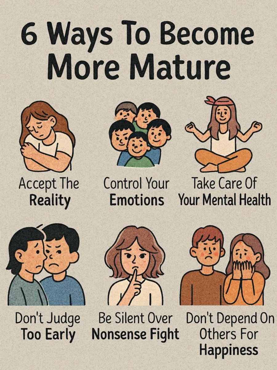 Unlockyourlife_'s tweet photo. Ways to become more mature https://t.co/oYdCwhWvIz