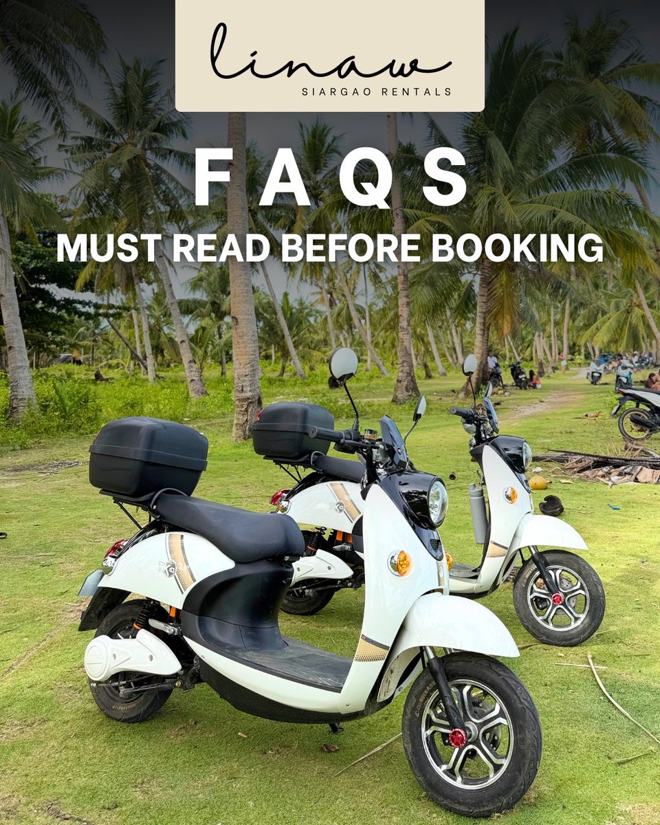 linaw_siargao's tweet image. ‼️ Reminder: This is an electric bike, NOT a motorcycle. 

➡️ Swipe before booking your trip with us.

Ride smart, charge right, and explore the island the eco-friendly way. 🌴💚

#ebiketips #linawecorides #siargaoguide #ecoridessiargao #siargao #ebike #electricbike