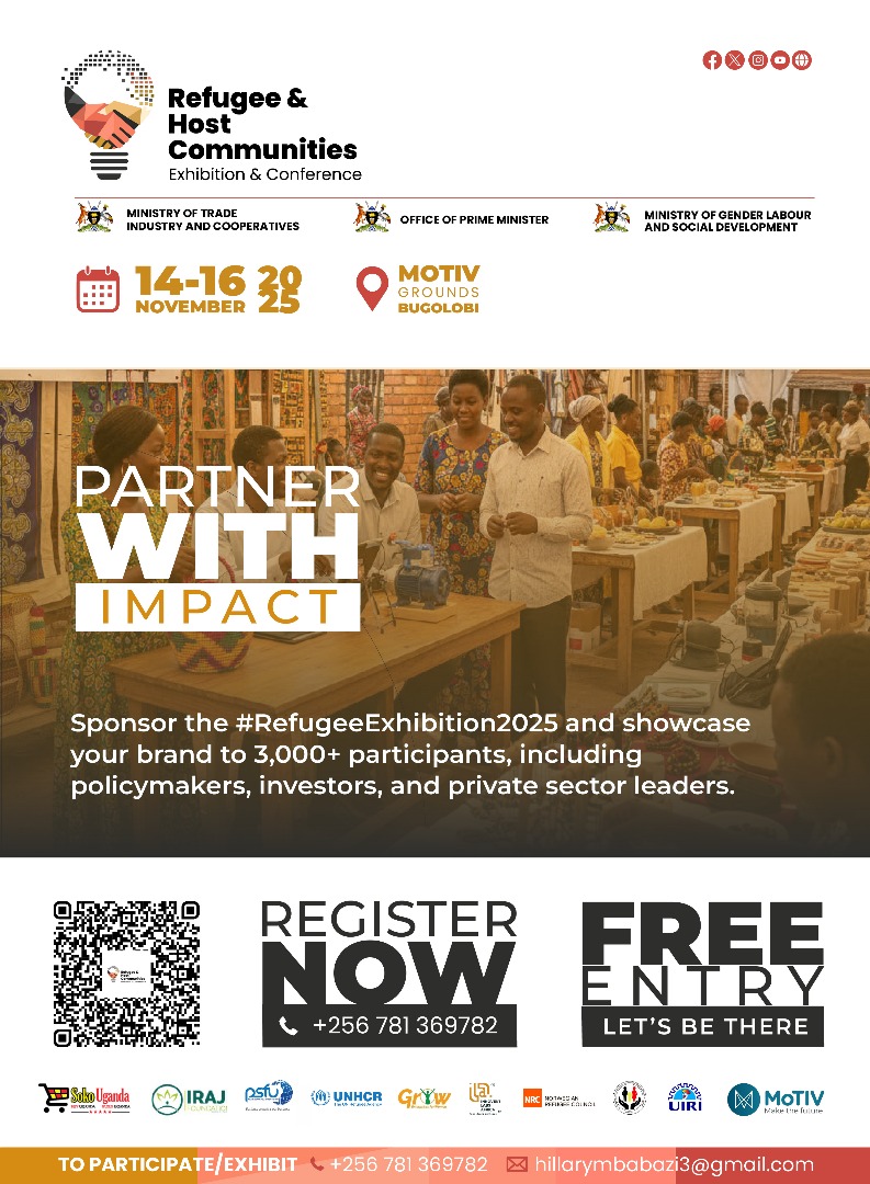 Judie_Jidel's tweet photo. Join as a sponsor to empower refugee and host community entrepreneurs. Support innovation and sustainable livelihoods while connecting with 3,000+ stakeholders. Showcase your brand’s commitment to inclusion

Contact +256 781 369782 for sponsorship details
#RefugeeExhibition2025 https://t.co/LVURCWHqBi