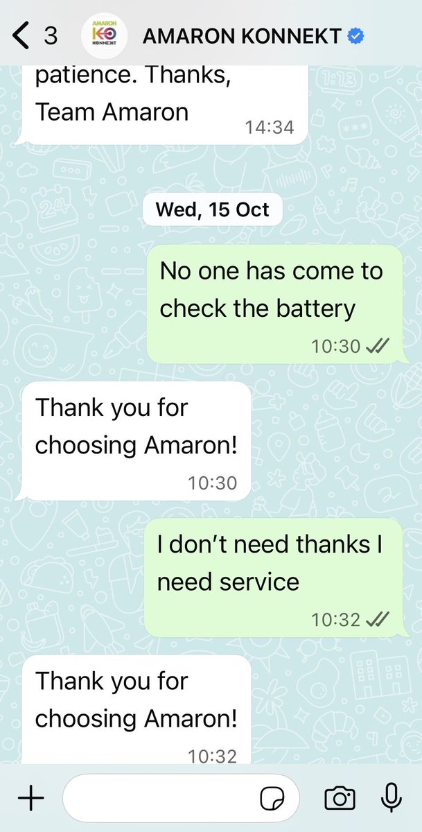 adilnargolwala's tweet image. A bot 🤖 is a joke if deployed in this manner @amaronofficial 
#CustomerExperience #amaron